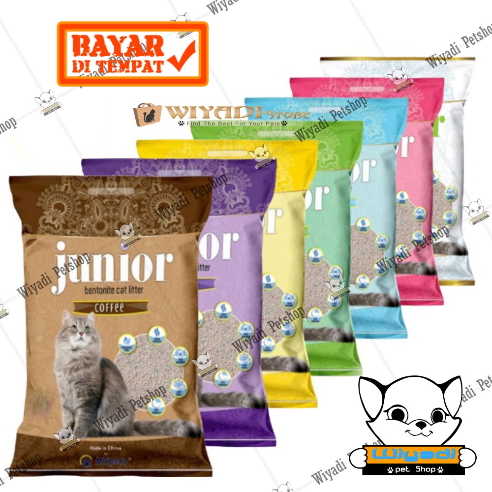 Pasir Junior 10 Liter - Pasir Kucing Bentonite Gumpal dan Wangi