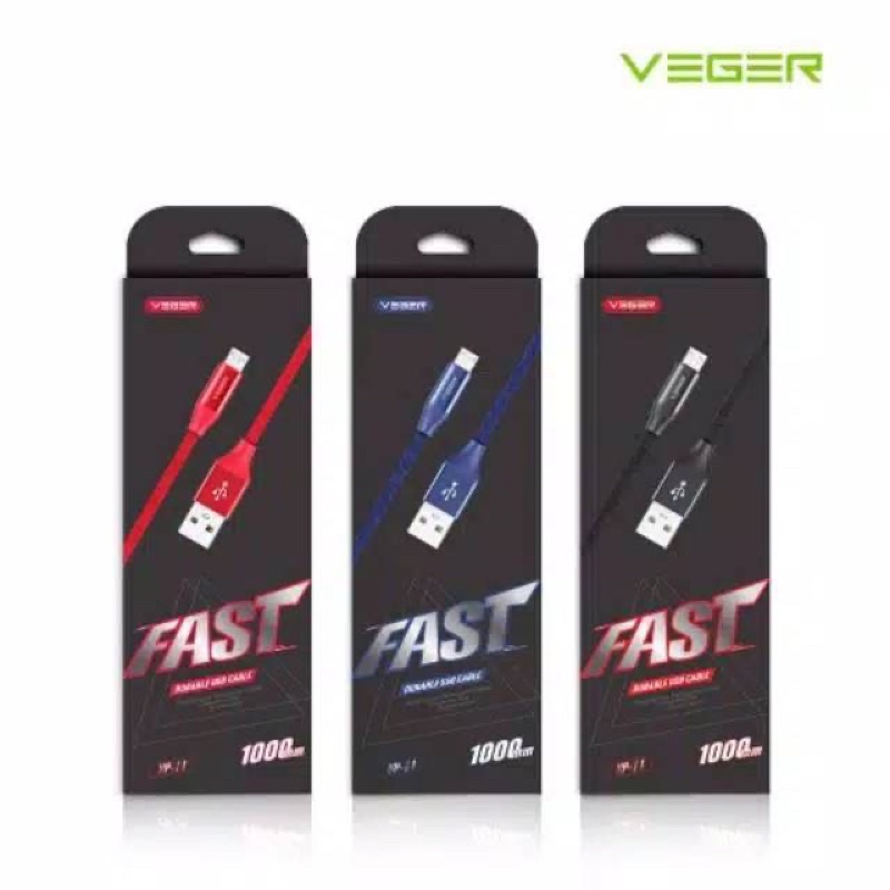 KABEL DATA CASAN USB MURAH VEGER VP11 2.4A DATA CABEL CASAN FAST CHARGER