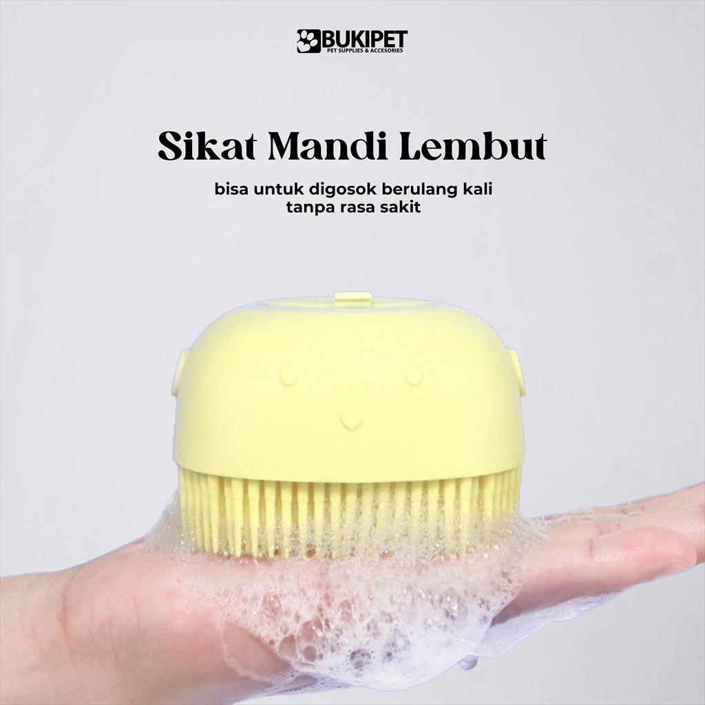 Sikat Mandi Kucing dan Anjing Hewan Peliharaan Sikat Pijat Silikon Pet Brush