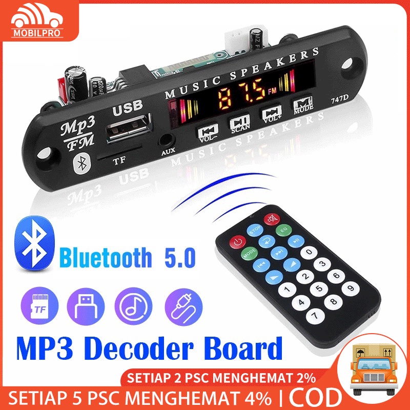 Modul mp3 kit Remote Usb Bluetooth 5.0 Bluetooth termurah