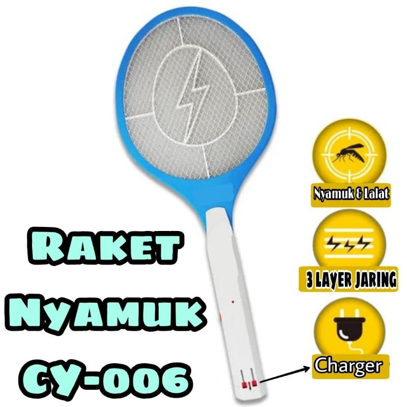 Raket Nyamuk Cas Hemat Tanpa Baterai Anti Nyamuk Mosquito Electrik⭐IM.Olshop⭐