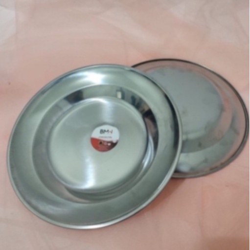 Piring Makan Stainless Diameter 20cm / 22cm  / 24cm BMW