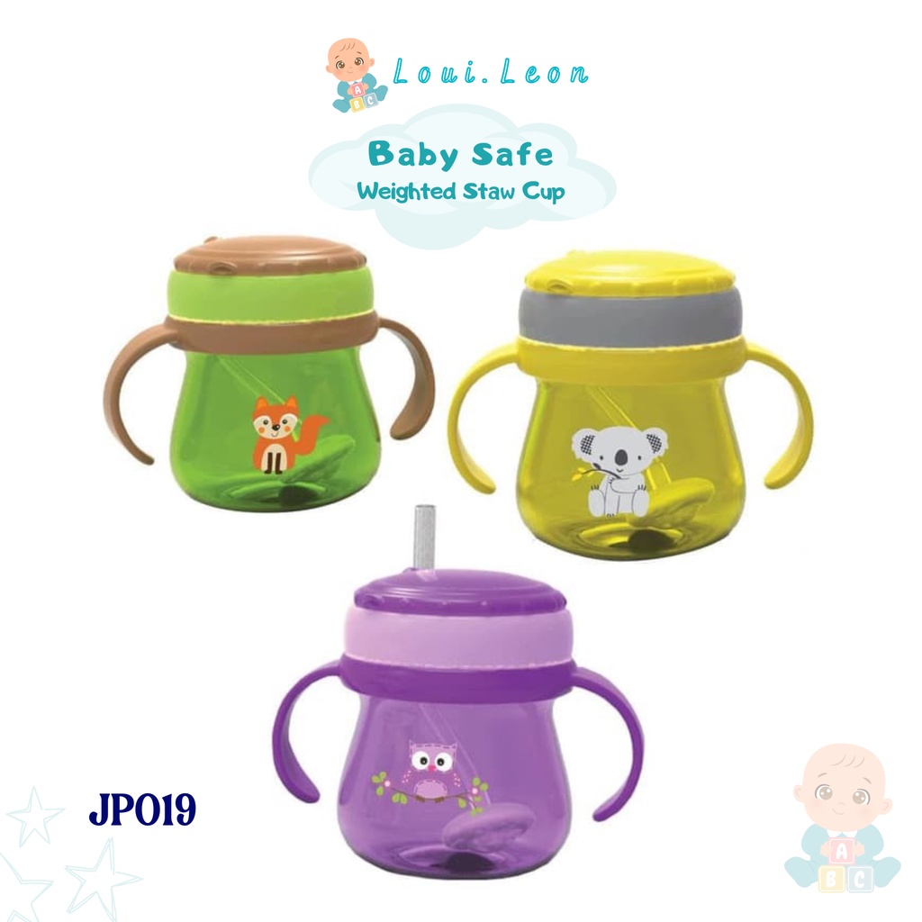 Baby Safe JP019 Training Cup Weighted Straw Cup Botol Minum Pemberat Bayi & Anak l Botol Cangkir Sed