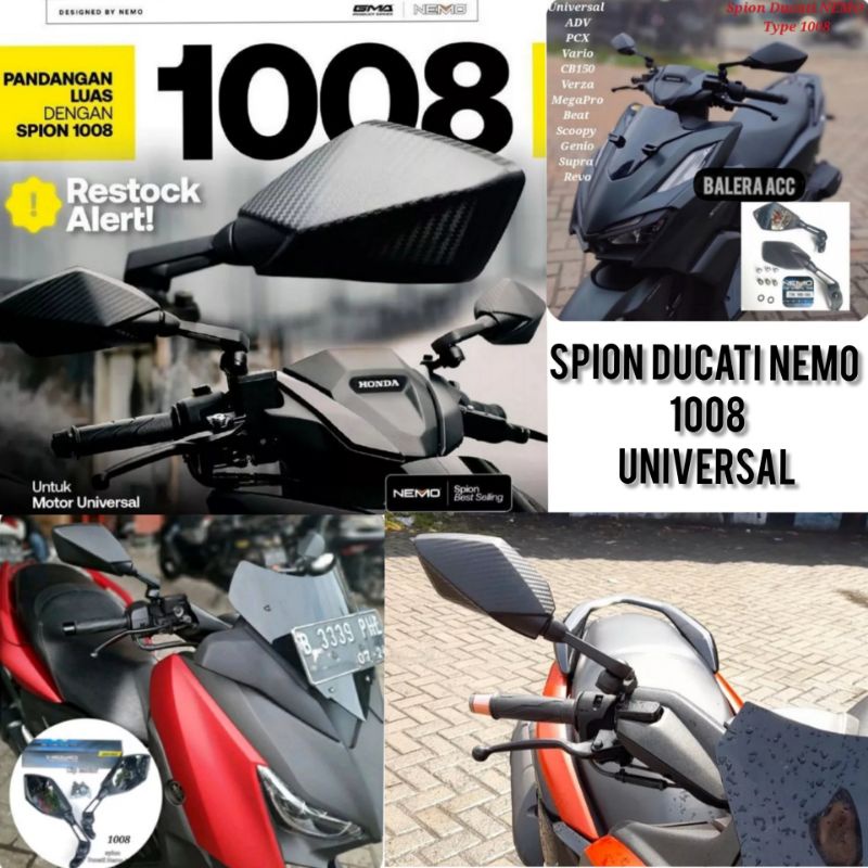 SPION NEMO DUCATI 1008 New Vario 160 New Pcx 160 New Adv 160 Xmax DLL UNIVERSAL HONDA YAMAHA SUZUKI KAWASAKI