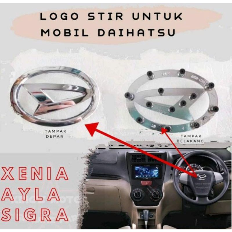 emblem logo stir setir mobil daihatsu original