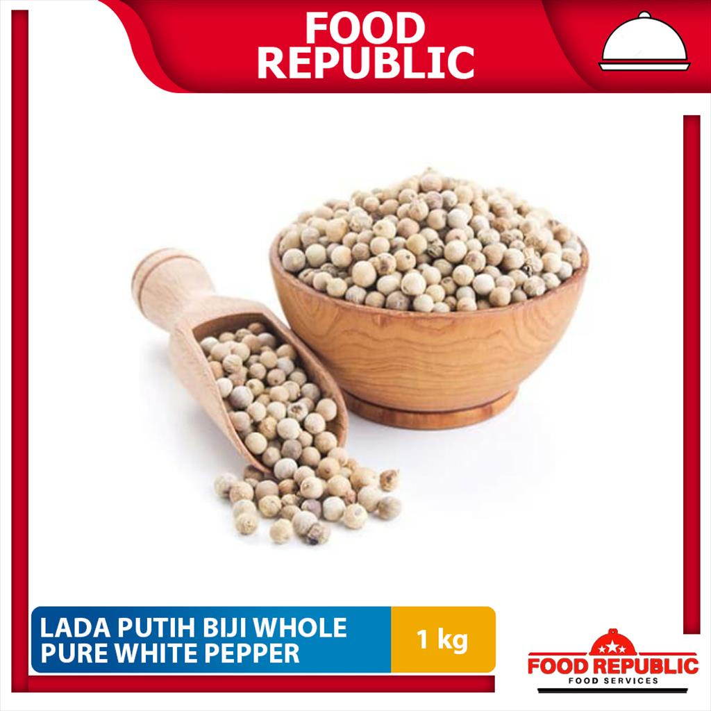 Lada Putih Biji / Whole Pure White Pepper 1 KG