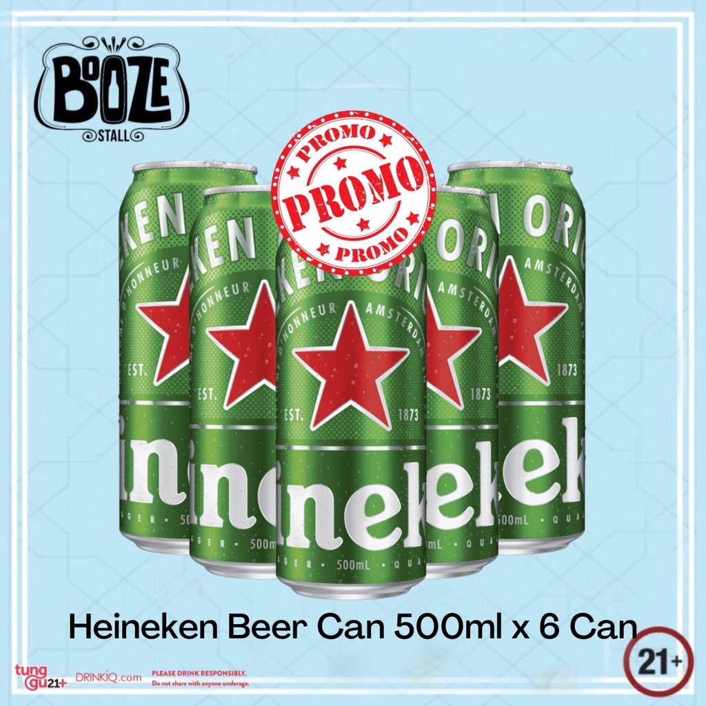 Heineken Beer Can 500ml x 6 Can