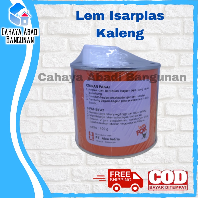 LEM PVC ISARPLAS KALENG 400 GRAM / LEM PIPA KALENG 400 GR KUAS