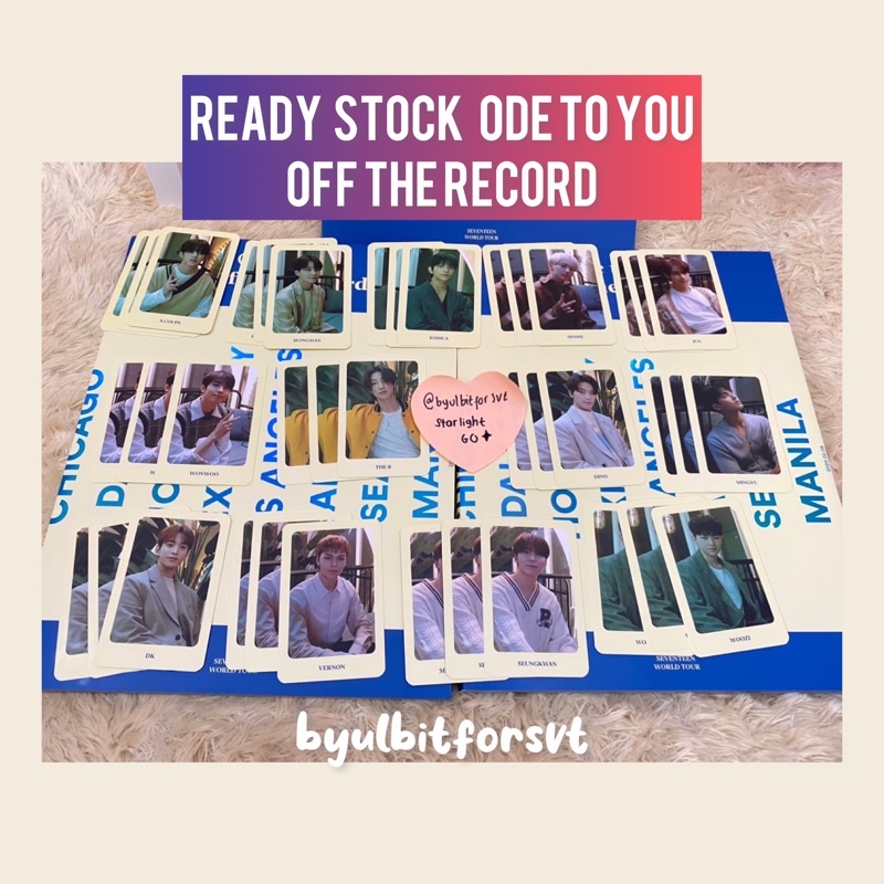 [ READY STOCK ] SEVENTEEN ODE TO YOU OFF THE RECORD PC ( Jeonghan / Jun / The8 / Seungkwan )