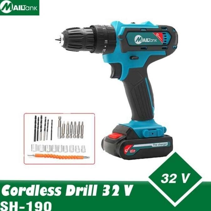 Bor Batre #Mailtank Mesin Bor 32V Cordless Drill Bor Baterai