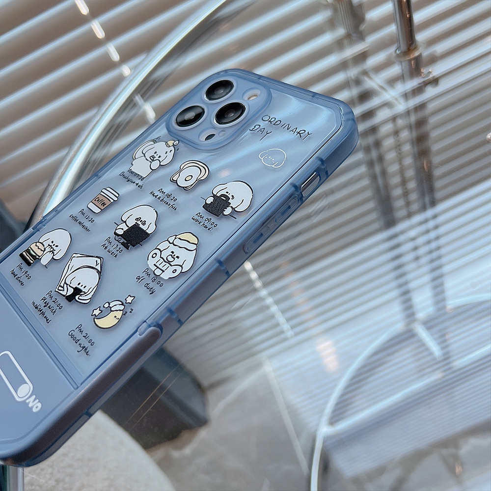 Case Holder Transparan Motif Kartun Anjing Lucu Untuk Iphone 7 8 PLUS X XR XS 11 12 13 14 PRO MAX SE