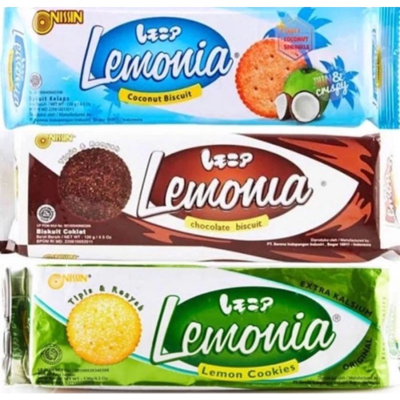 

biskuit nissin lemonia rasa lemon/coklat uk 130gr harga murah