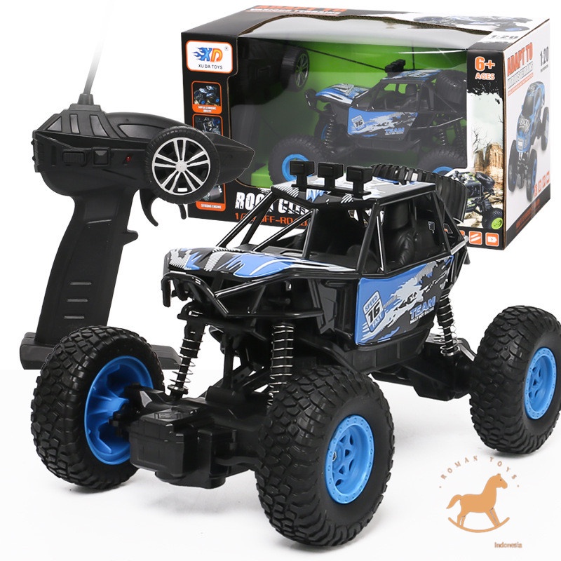 RC Remote Control Mobil Remote Control Rock Climber Crawler Offroad Alloy Material 1:20 Mainan Remot