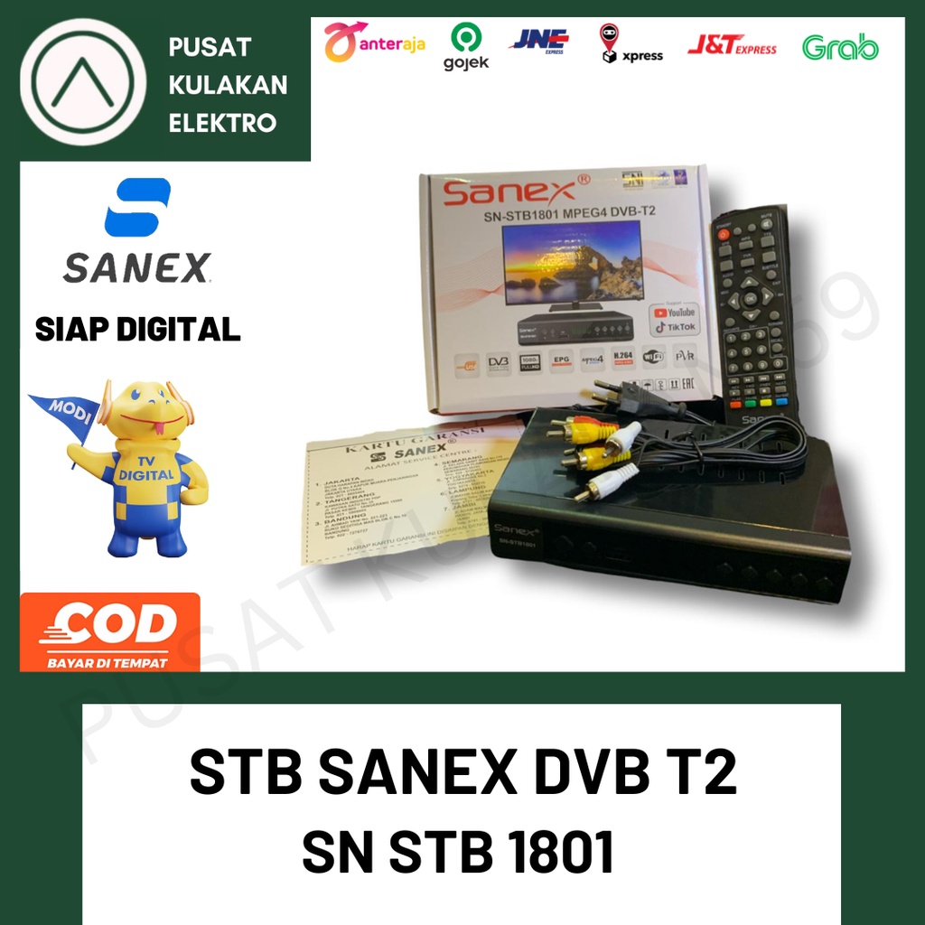 Jual ( COD ) SANEX SET TOP BOX TV DIGITAL DVB T2 / PENERINA SIARAN