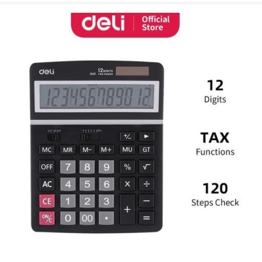 

Deli Kalkulator Deli Desktop Metal 12 digit - W1630