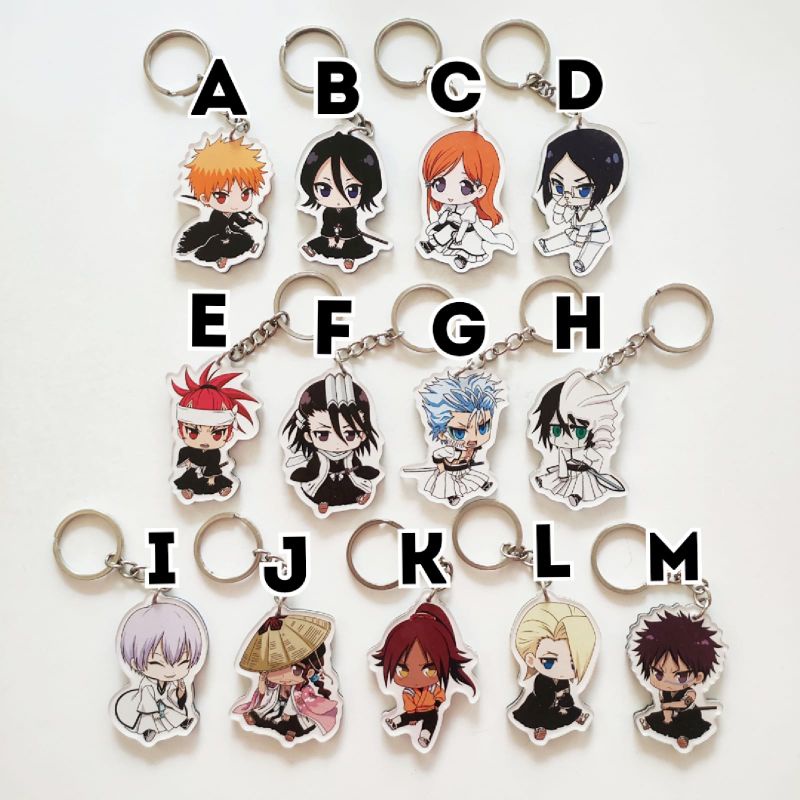 Keychain Anime Bleach 1 Gantungan Kunci Akrilik Ganci Merchandise