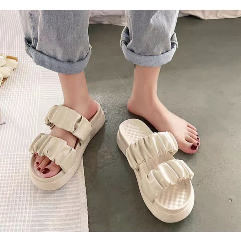 Sandal Fashion Wanita Import Terbaru Premium Quality 2029 Sendal Remaja Cewek Anya Kekinian PC 554 Bisa Cod