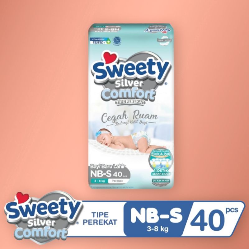 Sweety Silver Comfort NB-S 40s | PAMPERS NEW BORN ISI 40