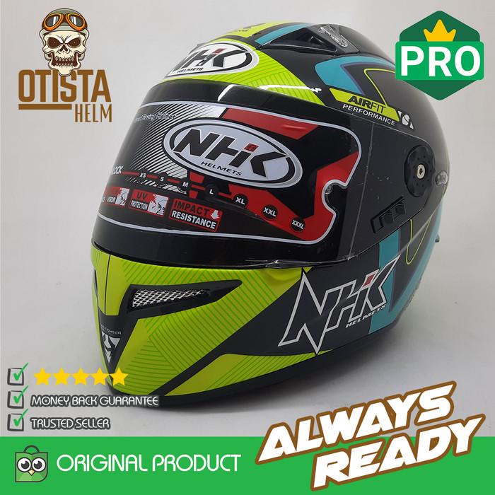Helm Full Face NHK GP-Terminator T Proton Black/Yellow Clear