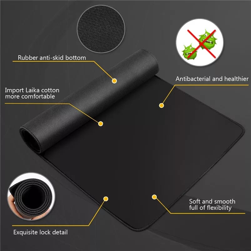 Mouse Pad Gaming XL Matras Meja Besar Polos Ukuran 30 x 60/ 30 x 80/ 40 x 90/ 50 x 80 cm Bahan Soft Anti Slip