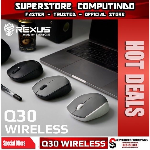 Mouse Wireless Rexus Q30 3D Office Silent Click