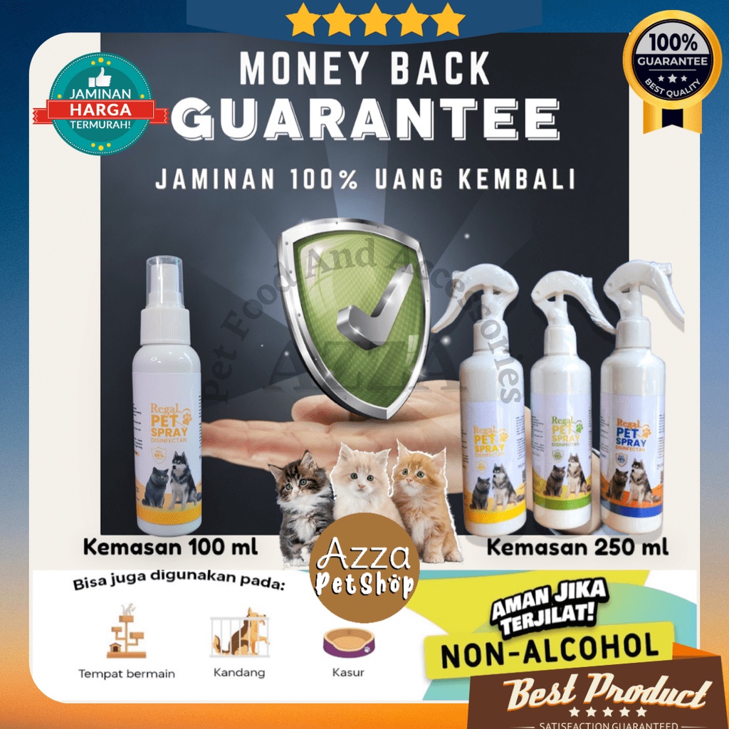 Disinfektan kucing anjing Ampuh Basmi Virus Bakteri dan Kuman Aman Terjilat Bebas Alkohol / PET DISINFECTANT REGAL Hewan Peliharaan ALCOH OL FREE