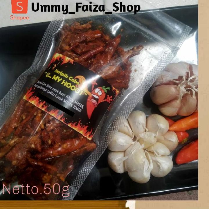 

Dikirim secepatnya--keripik cabe u.. my hot kemasan 50 gram