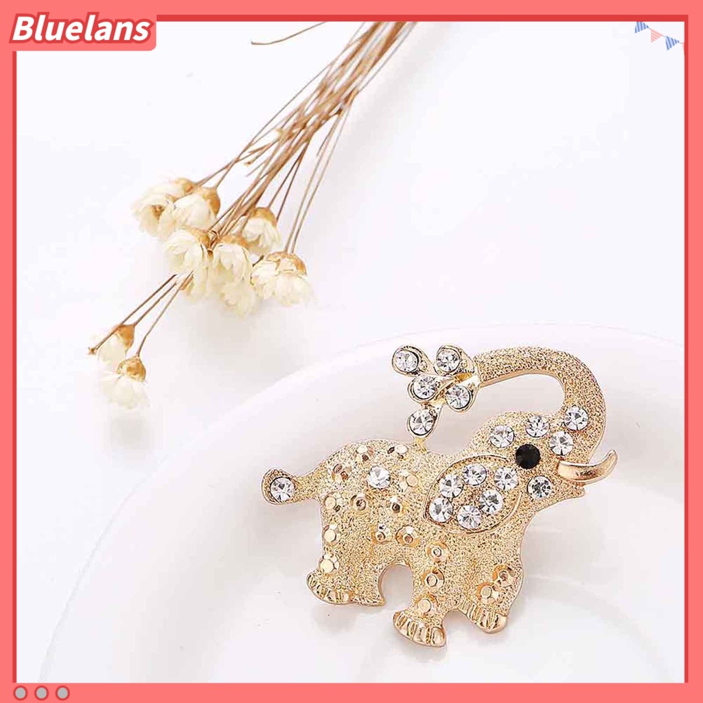 Bluelans Brooch Pin Elephant Shape Eco-friendly Alloy Scarf Shawl Badge