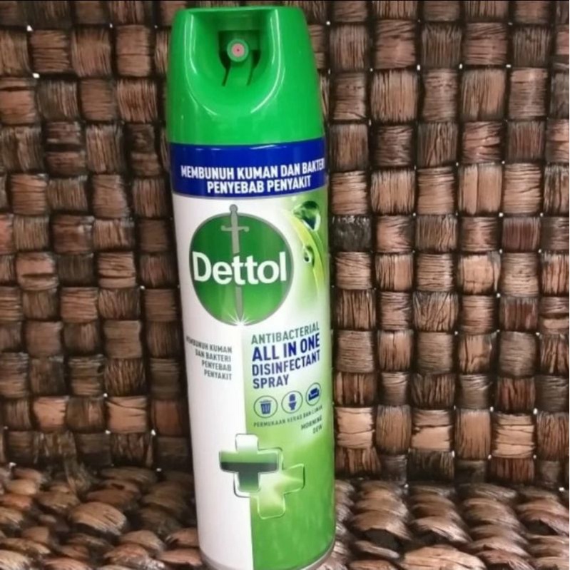 Dettol Disinfectant Spray 450ml | Detol Semprotan Anti Bacterial All In One Hijau