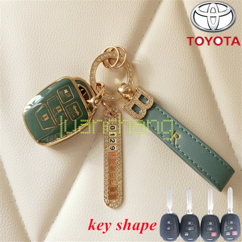 Case Pelindung Kunci Mobil Bahan TPU Untuk Toyota vios Yaris ATIV CAMRY Prius 2014-2020 Corolla RAV4 Toyota SIENTA / ATIV 2018 / 4 Tombol