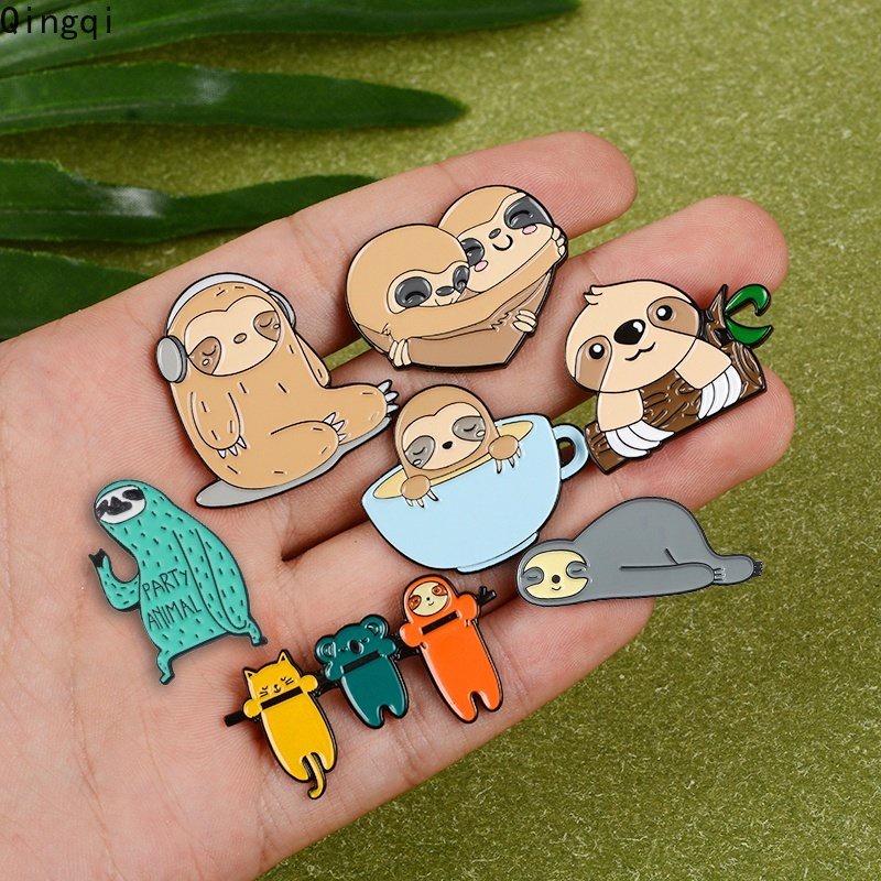 Bros Pin Enamel Bentuk Kartun Hewan Kungkang Koala Untuk Anak