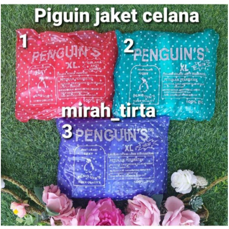 JAS HUJAN PINGUIN PIGUIN Jaket Celana Set Foxy ORIGINAL