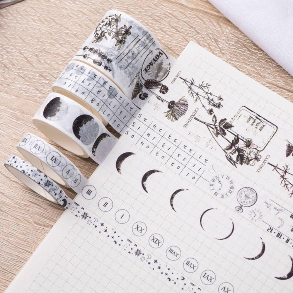 R-flower 10roll/Set Washi Tape Dekorasi Simple Bahan Scrapbook Stiker Vintage DIY