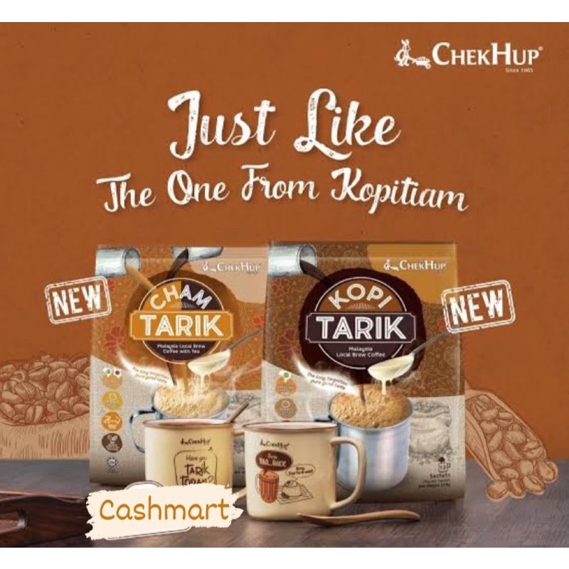 

ChekHup KOPI TARIK & CHAM TARIK / Chek Hup Malaysia Local Brew Coffee With Tea & Malaysia Local Brew Coffee.