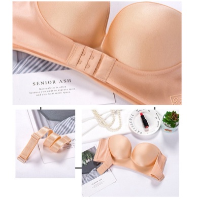 KINDSTORE❤ | [MULHERA-BRA] bralette underwear seamless Tanpa Kawat/Bra Tanpa Tali Bra Super Push Up Strapless Bra