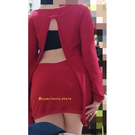 Kostum Cosplay Yor Forger Casual Red Sweater