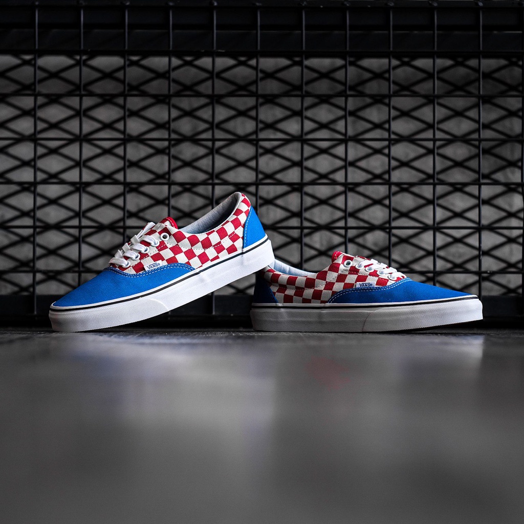 VANS ERA TWO TONE CHECKERBOARD IMPERIAL BLUE/TRUE WHITE ORIGINAL 100%