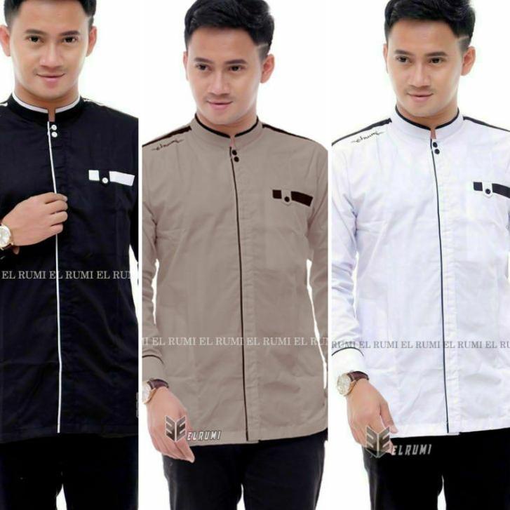 Sale Baju Koko El Rumi Baju Koko polos baju Koko Dewasa Baju Koko modern 2021 Terlaris El Rumi