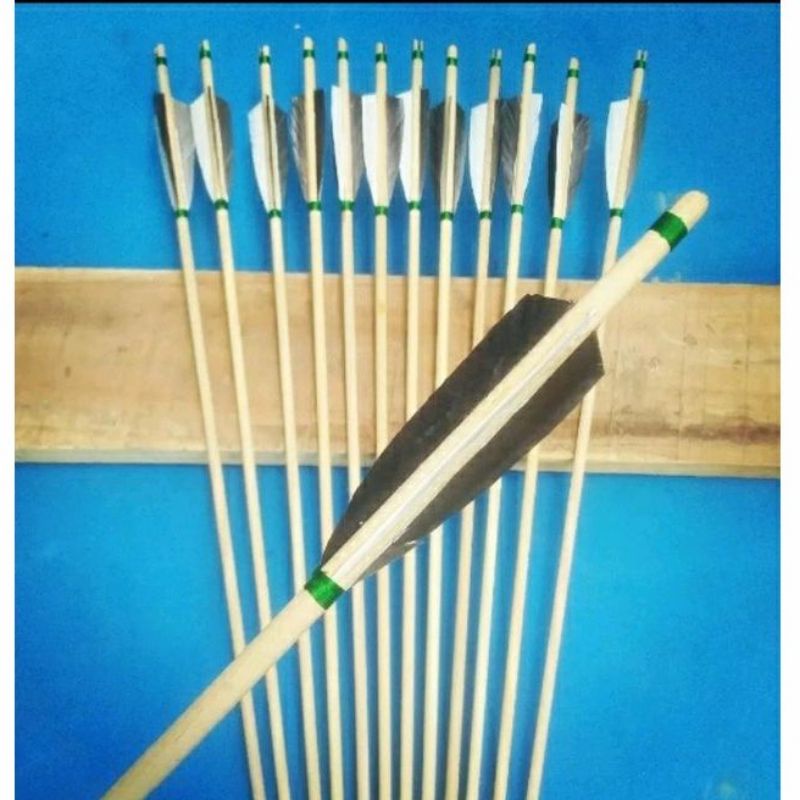 arrow kayu ramin bulu entok busur panah