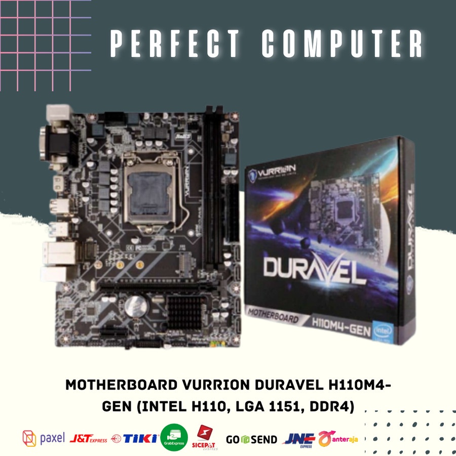 MOTHERBOARD VURRION DURAVEL H110M4-GEN (Intel H110, LGA 1151, DDR4)
