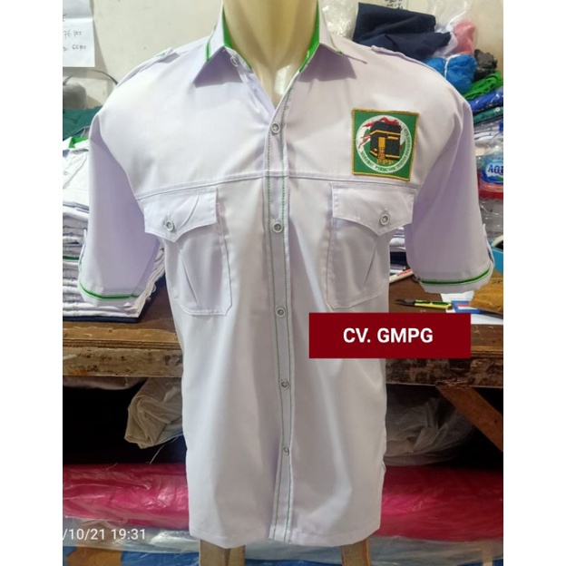 Kemeja pria lengan pendek partai PPP putih ( kantong dua)