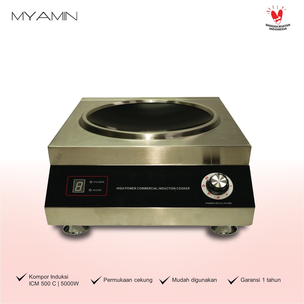 MYAMIN Kompor Induksi/Kompor listrik/Portable/Cook Top/Cooker Flat/Cekung 5000 Watt/899723735001