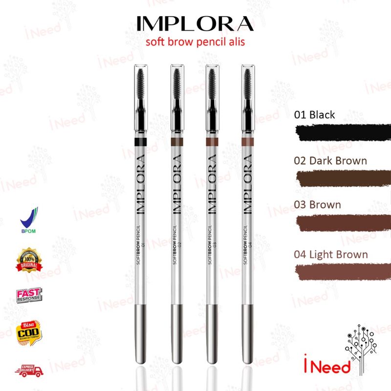 Pensil Alis Implora 2in1 Murah