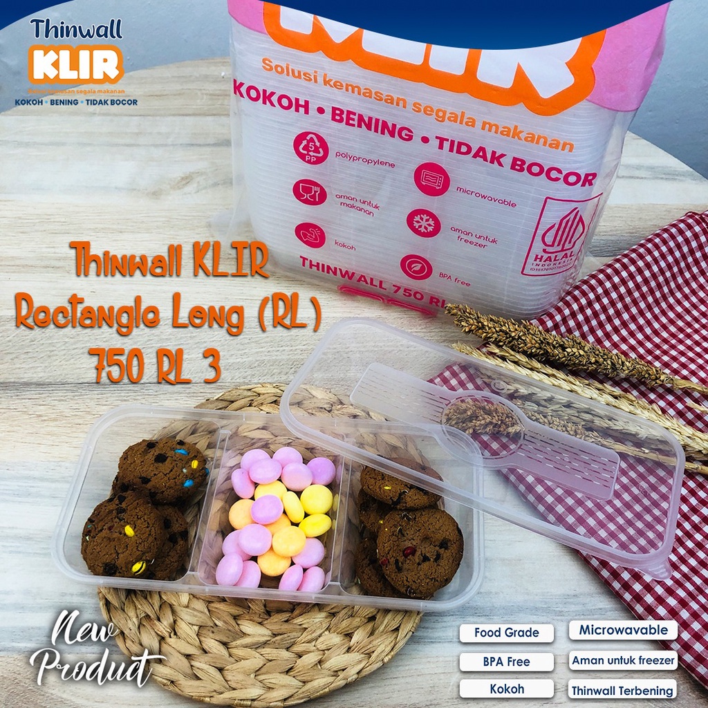 

Nycyta Home Thinwall Klir 750 Rec Long Rl 3 Persegi Panjang Sekat 3