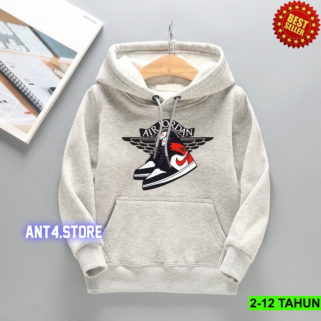 Hoodie SEPATU JORDAN Anak Laki Laki Perempuan / Hodie Anak Usia 2 3 4 5 6 7 8 9 10 11 12 Tahun / Jak