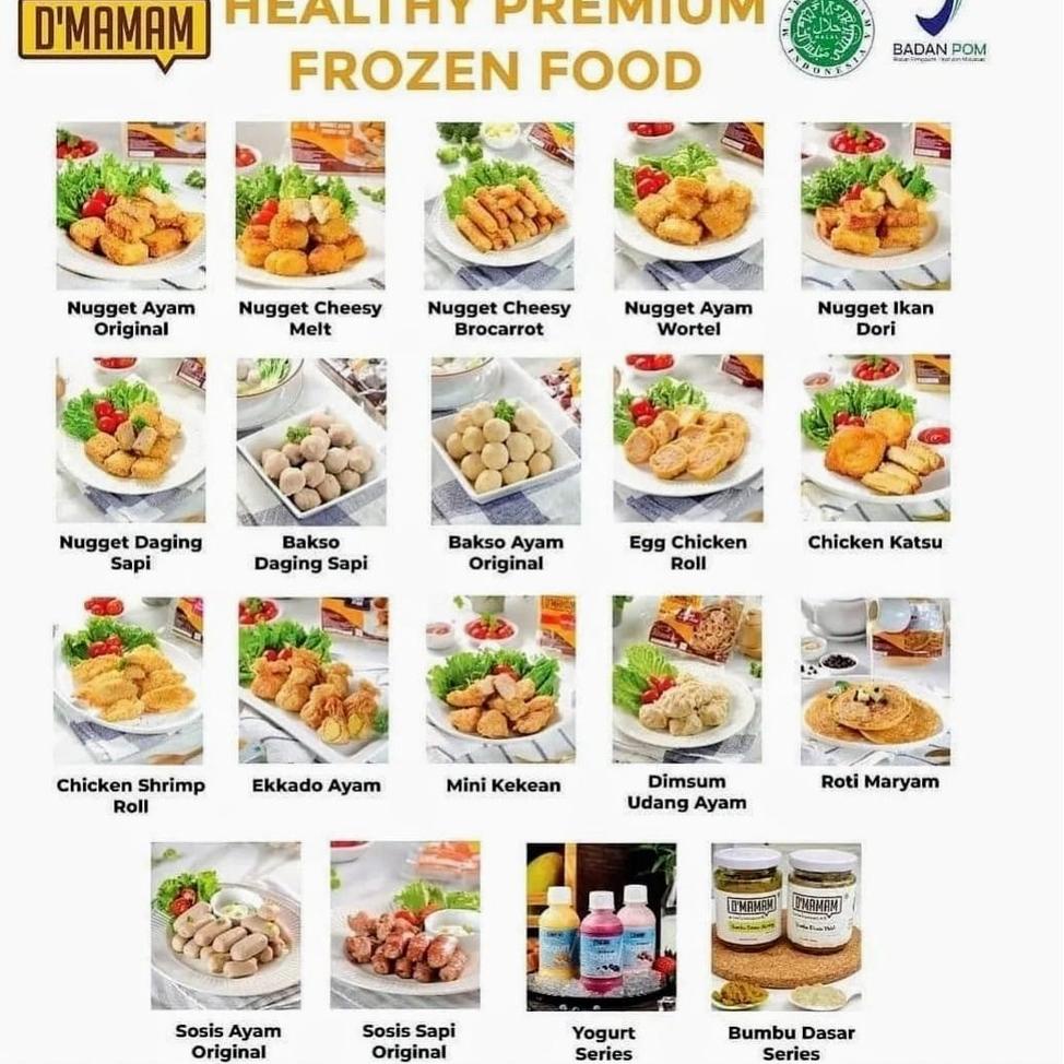 

Miliki D'Mamam Premium Homemade Frozen Food MPASI Nugget/Sosis/Bakso Halal MUI/Sertifikasi Tanpa MSG & Bahan Tambahan CKW