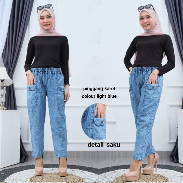 (JUMBO BB 50-100 KG) CELANA BAGGY JEANS SNOW WANITA DEWASA TERLARIS SUPER JUMBO TERBARU COD - oyfriend Jumbo XL fit XXXXL - Jumbo Jeans Denim - MBC COLLECTION_ Daniel Pant Jumbo // Jeans Jumbo // Celana Jumbo