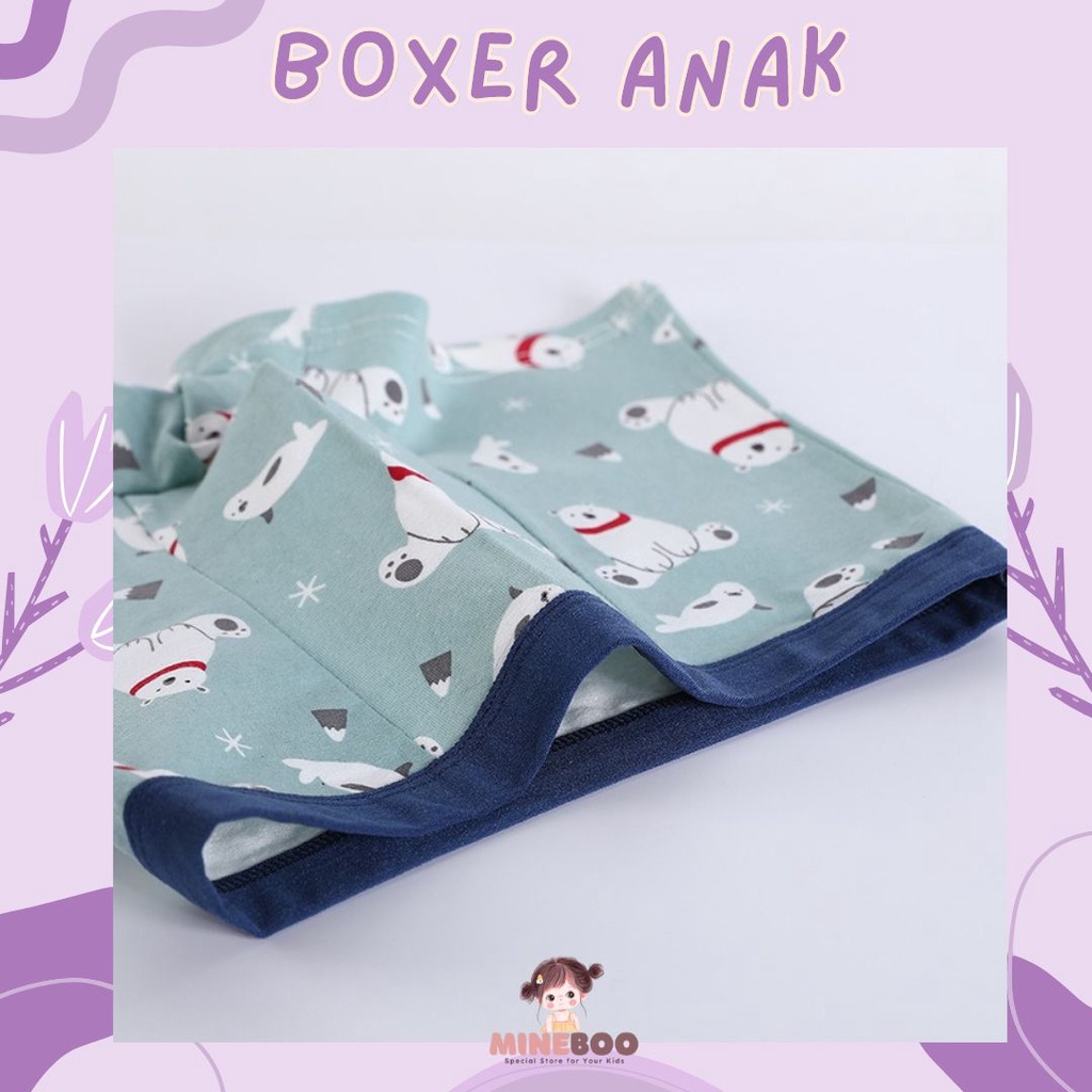 mineboo - BOXER ANAK laki-laki/Celana dalam CD celana dalam anak laki-laki katun / SNOW BEAR