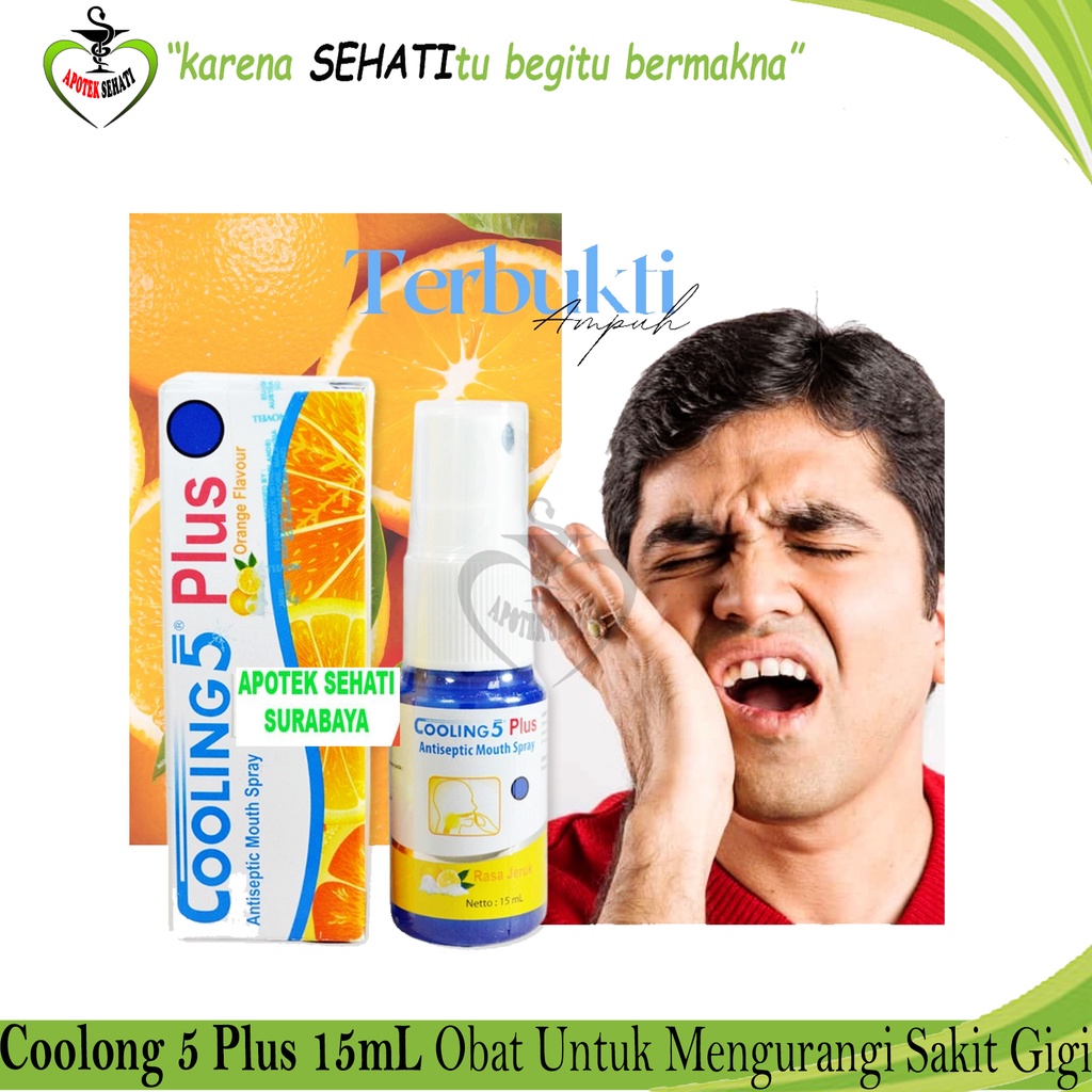 Cooling 5 PLUS Obat Sakit Gigi Spray 15ml Sariawan dan Kesehatan Mulut