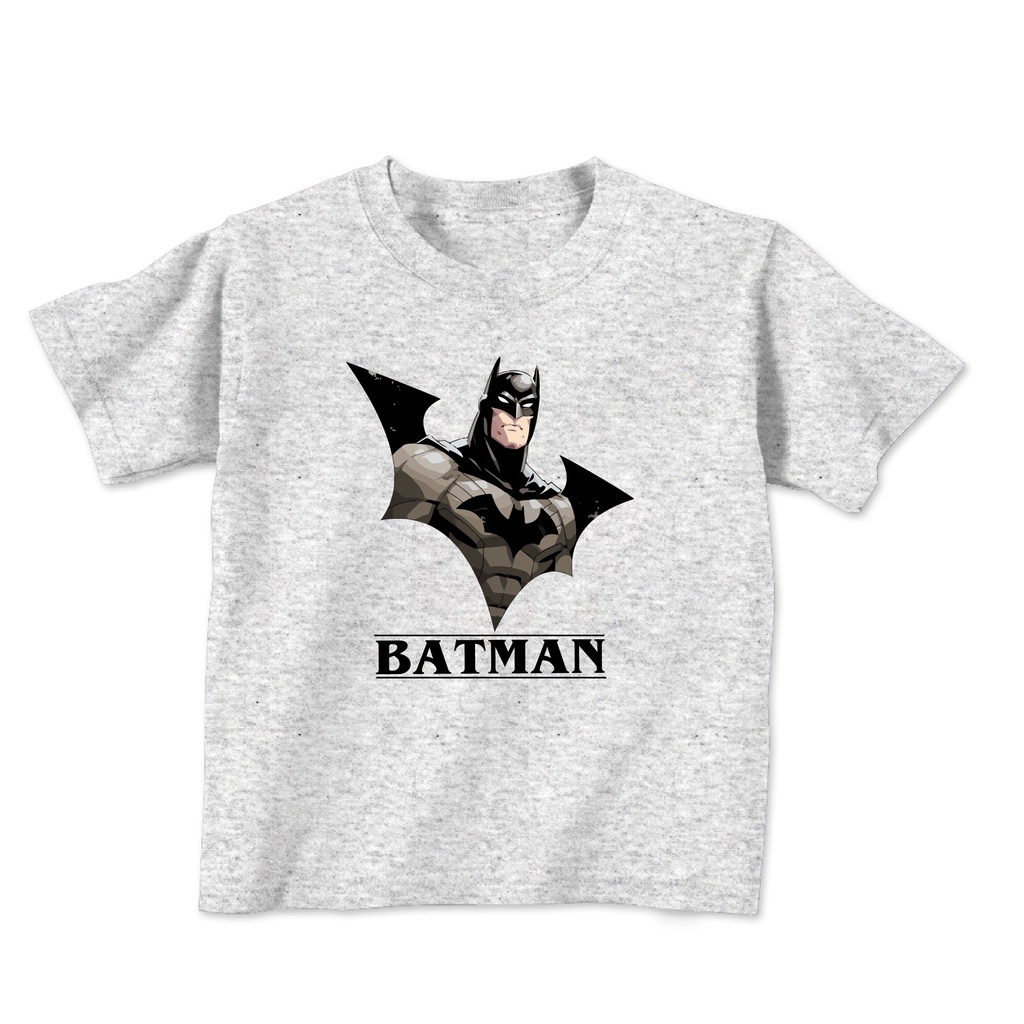 Atasan T-Shirt Batman Ready Ukuran Anak dengan Bahan Cotton Combed 30s